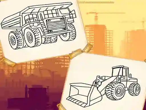 Permainan Construction Trucks Coloring secara online