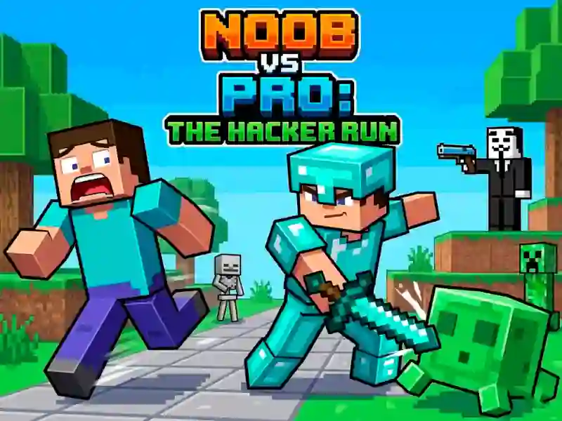 Permainan Noob vs Pro Help Hacker danger Hacker secara online