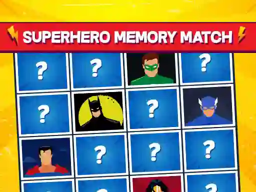 Permainan Superhero Memory Match secara online