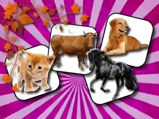 Permainan Domestic Animal Memory Challenge secara online