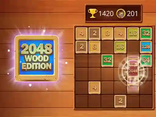Permainan 2048 Wooden Edition secara online