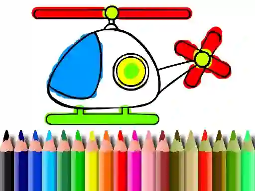 Permainan Back To School Helicopter Coloring secara online