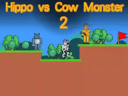 Permainan Hippo vs Cow Monster 2 secara online