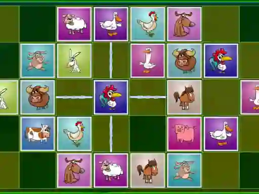 Permainan Farm animals matching puzzles secara online