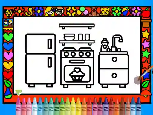 Permainan Color and Decorate Rooms secara online