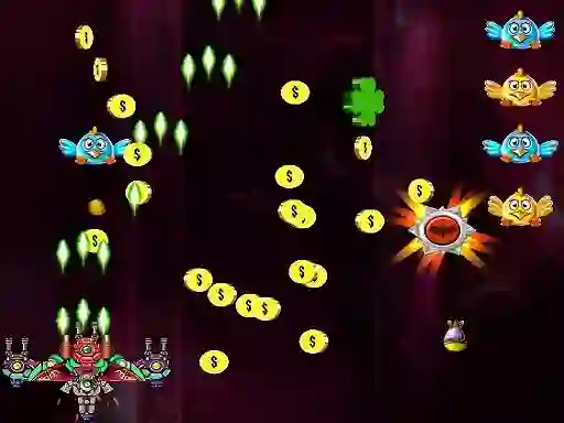 Permainan Space Attack Chicken Invaders secara online