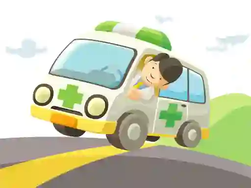 Permainan Cartoon Ambulance secara online