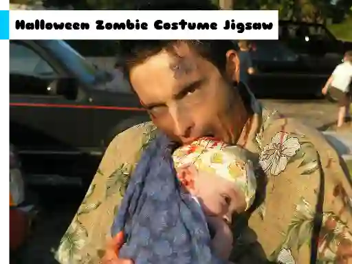 Permainan Halloween Zombie Costume Jigsaw secara online