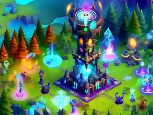 Permainan 2D Fantasy Tower Defence secara online