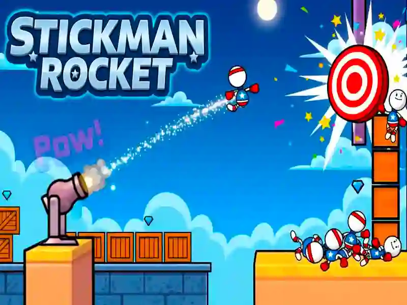 Permainan Stickman Rocket secara online