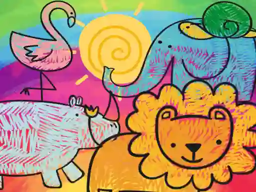 Permainan Little Animals Coloring secara online
