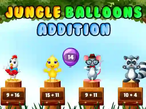 Permainan Jungle Balloons Addition secara online