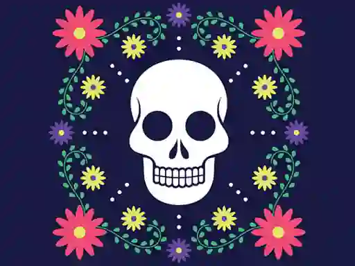 Permainan Colorful Skull Jigsaw secara online