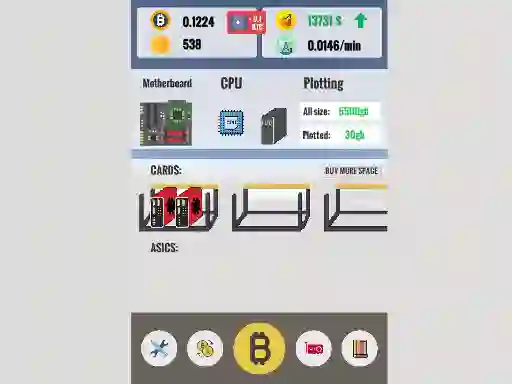 Permainan Bitcoin Clicker secara online