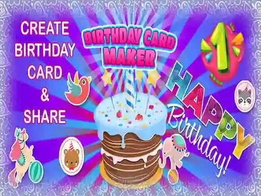 Permainan Birthday Card Maker secara online