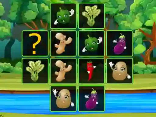 Permainan Vegetable Cards Match secara online