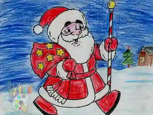 Permainan Santa Claus Coloring secara online