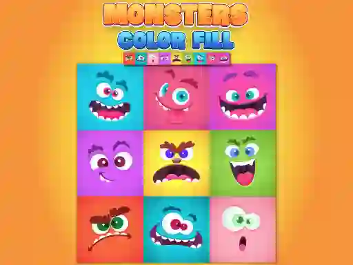 Permainan Monsters Color Fill secara online