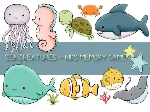 Permainan Kids Memory Sea Creatures secara online