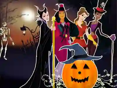 Permainan Princesses Halloween Night secara online