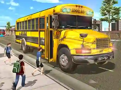Permainan City School Bus Driving secara online