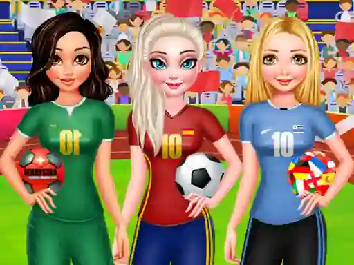 Permainan BFF Princess Vote For Football 2018 secara online