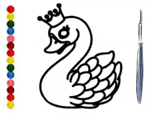 Permainan Back To School: Swan Coloring Book secara online