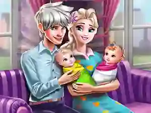 Permainan Ice Queen Twins Family Day secara online