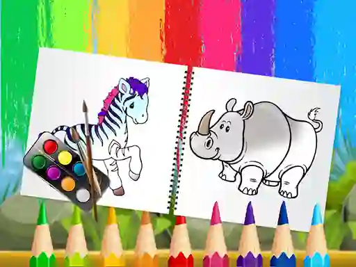Permainan Funny Animals Coloring Book secara online