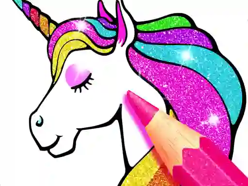 Permainan Unicorn Coloring Book Glitter secara online