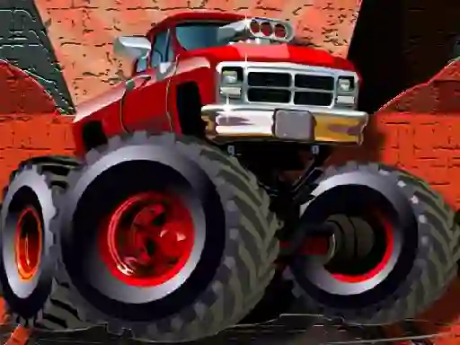 Permainan Crazy Monster Trucks Puzzle secara online