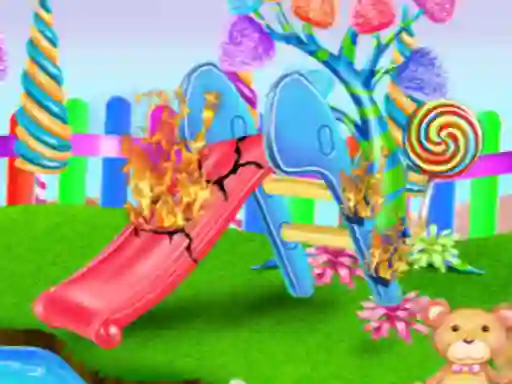 Permainan Candy Garden Cleaning secara online