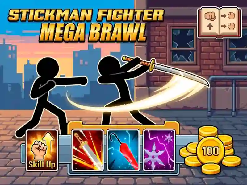 Permainan Stickman Fighter Mega Brawl secara online