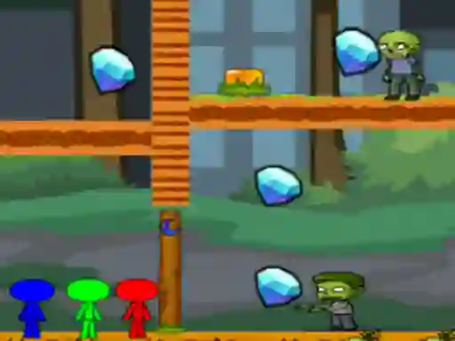Permainan StickMan Bros Vs Zombies secara online