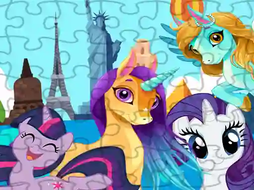 Permainan Unicorns Travel The World Puzzle secara online