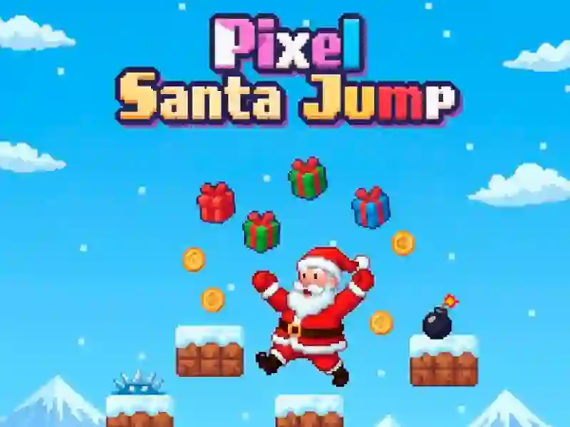 Permainan Pixel Santa Jump secara online