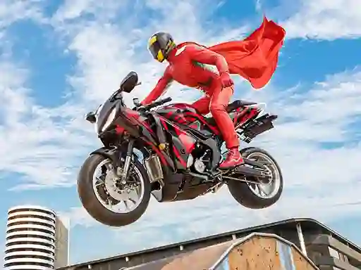Permainan Real Motorbike Super Hero Stunt 3D secara online