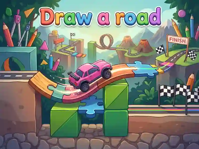 Permainan Draw a road secara online