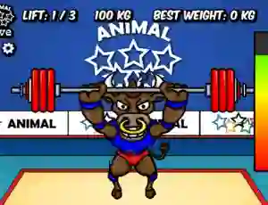 Permainan Animal Olympics Weight Lifting secara online