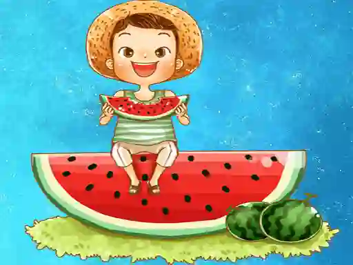 Permainan Watermelon and Drinks Puzzle secara online