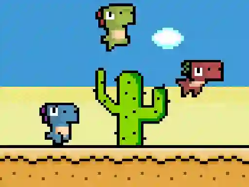 Permainan Pixel Dino Run secara online