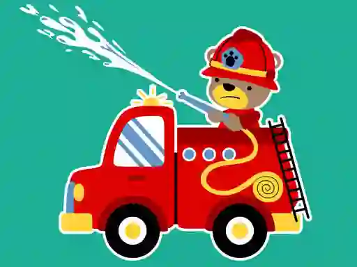 Permainan Animal Firetrucks Match 3 secara online