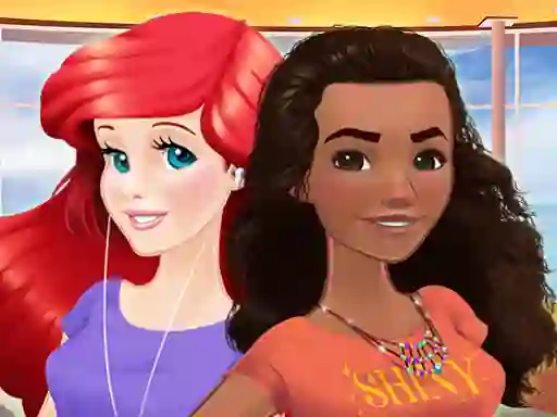 Permainan Ariel and Moana Princess on Vacation secara online