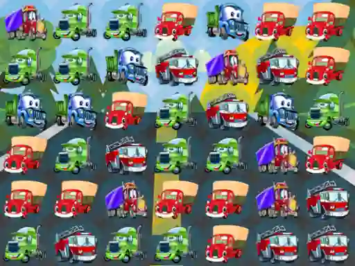 Permainan Cartoon Trucks Match 3 secara online