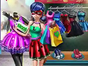 Permainan Dotted girl realife shopping secara online