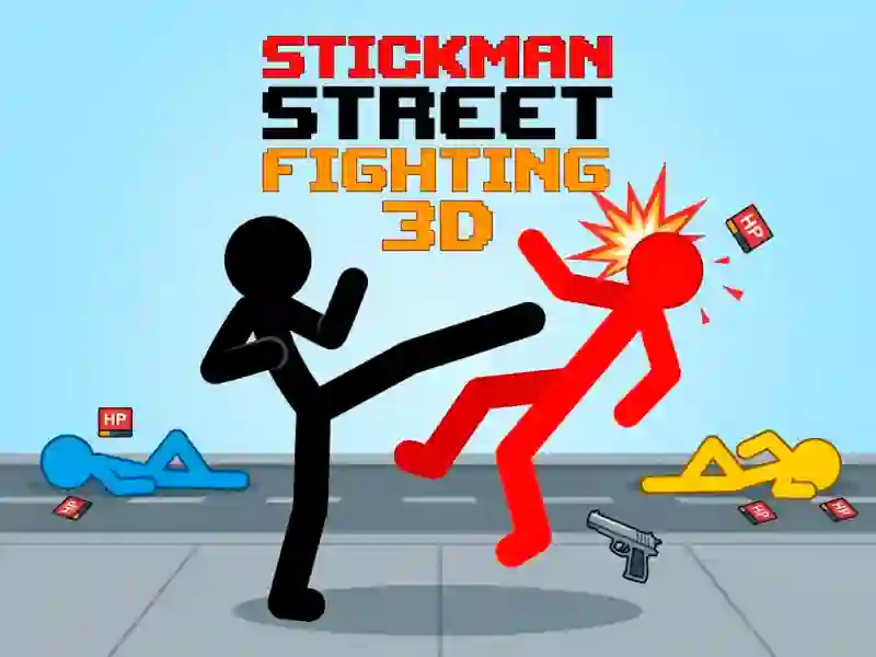Permainan Stickman Street Fighting 3d secara online