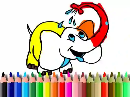 Permainan Back To School: Elephant coloring secara online