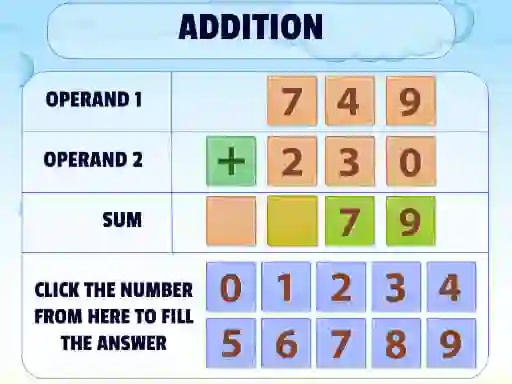 Permainan Addition Practice secara online
