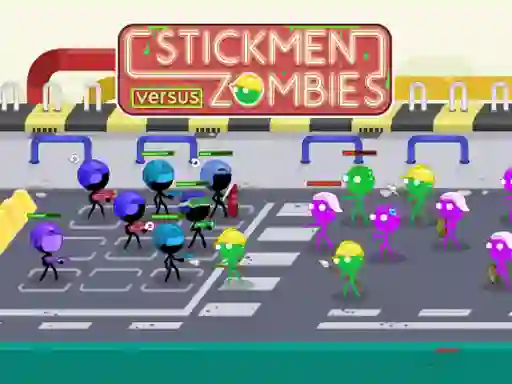 Permainan Stickmen Versus Zombies secara online