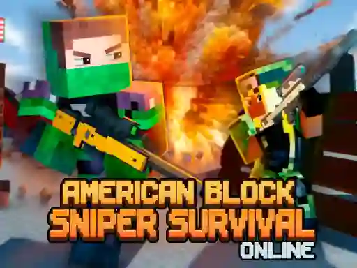 Permainan American Block Sniper Survival Online secara online